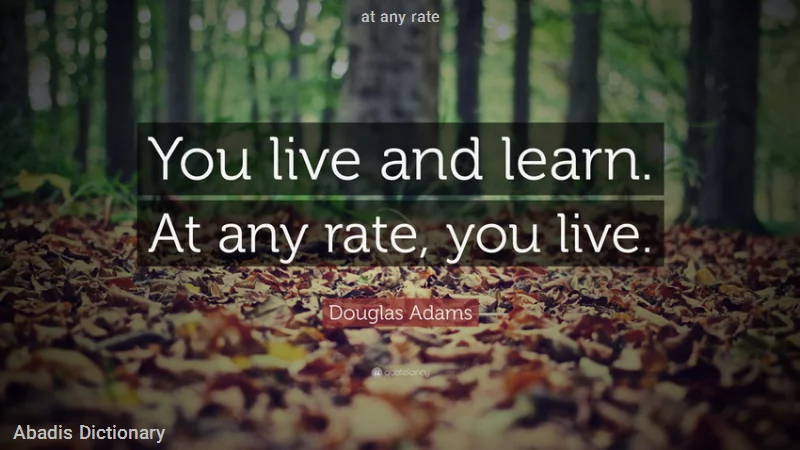 at any rate